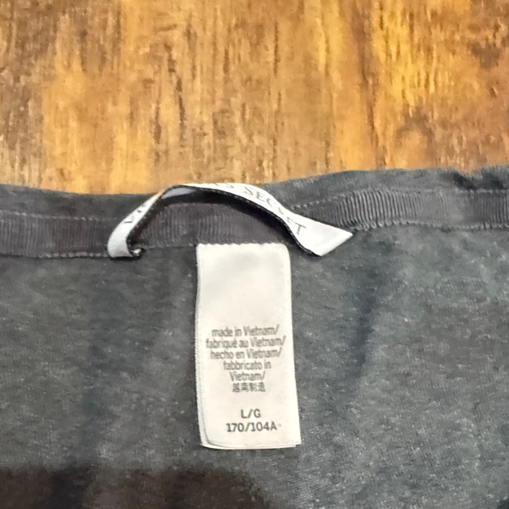 Victoria's Secret Charcoal Tee/pajama top - Picture 3 of 4